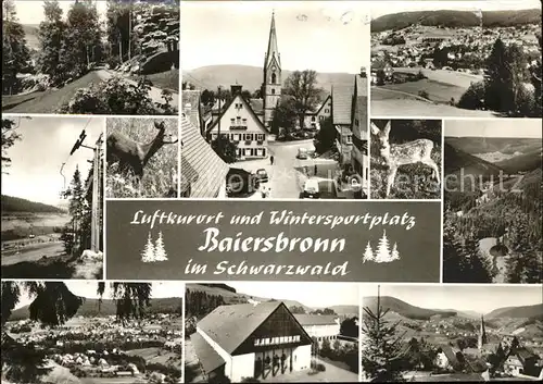 Baiersbronn Schwarzwald Orts und Teilansichten Kirche Kat. Baiersbronn