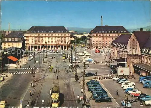 Karlsruhe Bahnhofsplatz Strassenbahnen Kat. Karlsruhe