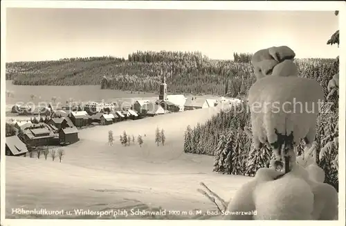 Schoenwald Schwarzwald Winter Panorama Kat. Schoenwald im Schwarzwald