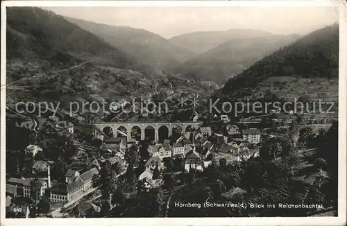 Hornberg Schwarzwald Ortsansicht mit Viadukt Kat. Hornberg