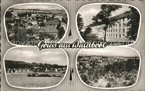 Waldbroel Ortsblick Krankenhaus Siedlung Kat. Waldbroel
