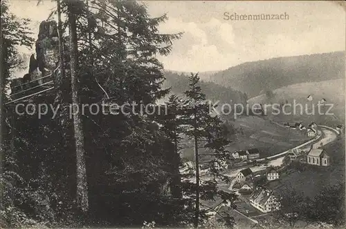 Schoenmuenzach Ortsblick Kat. Baiersbronn