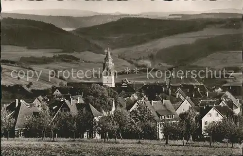 Dornstetten Wuerttemberg Ortsblick mit Kirche / Dornstetten /Freudenstadt LKR