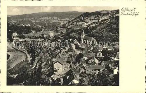 Heimbach Eifel Total mit Kirche und Burg Kat. Heimbach