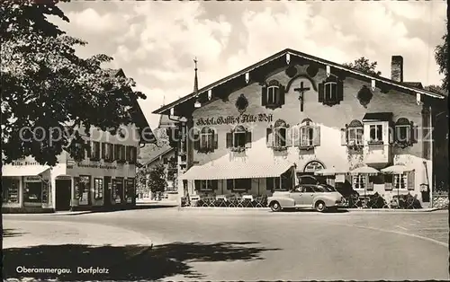 Oberammergau Dorfplatz Hotel Alte Post Kat. Oberammergau