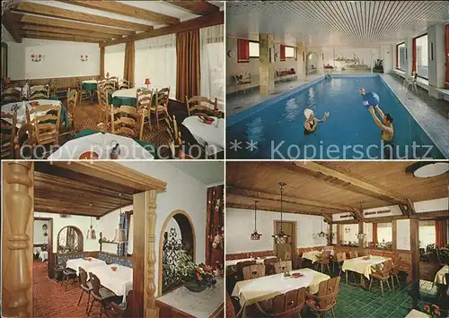 Baiersbronn Schwarzwald Gasthof Pension Rosengarten Gastraeume Hallenbad Kat. Baiersbronn