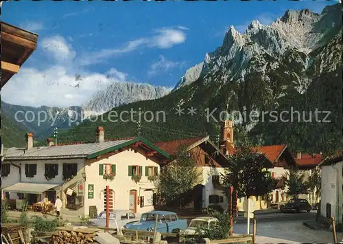 Mittenwald Bayern Im Gries mit Karwendel Kat. Mittenwald