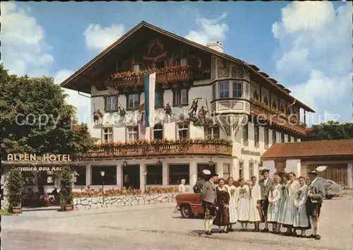 Kochel See Alpenhotel Schmied Trachten Kat. Kochel a.See