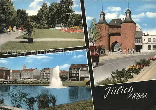 Juelich Park Fontaene Stadttor Kat. Juelich