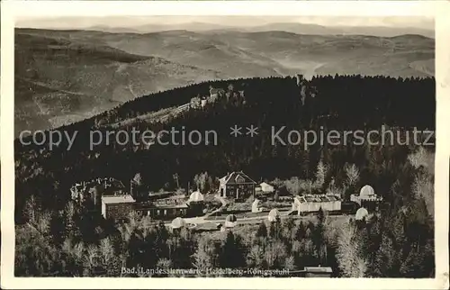 Heidelberg Neckar Bad. Landestenwarte Koenigsstuhl Kat. Heidelberg