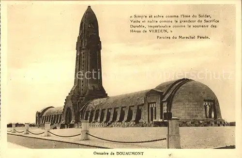 Douaumont Paroles du Marechal Persin Kat. Douaumont