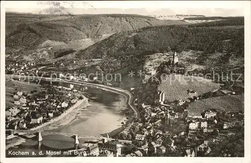 Kochem Mosel Burg Fliegeraufnahme Kat. Cochem