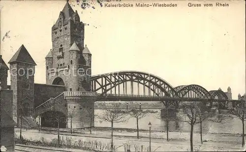 Mainz Rhein Kaiserbruecke / Mainz Rhein /Mainz Stadtkreis