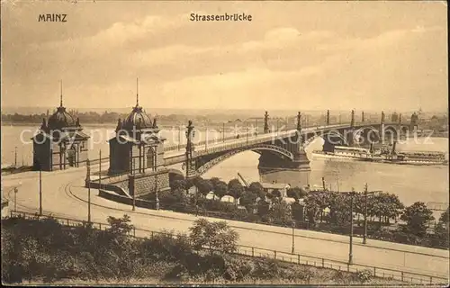 Mainz Rhein Rheinbruecke / Mainz Rhein /Mainz Stadtkreis