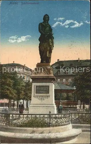 Mainz Rhein Schillerdenkmal (Feldpost) / Mainz Rhein /Mainz Stadtkreis