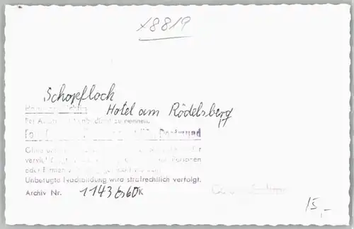 we22431 Schopfloch Freudenstadt Haus am Roedelsberg Kategorie. Schopfloch Alte Ansichtskarten