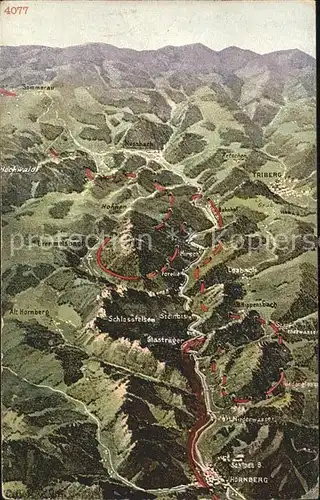 Schwarzwald Reliefkarte von Triberg bis Hornberg Kat. Regionales