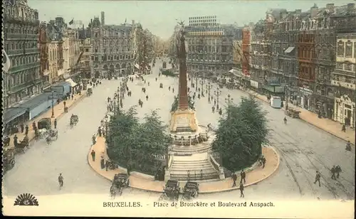 aw00760 Bruxelles Bruessel Place de Brouuckere et Boulevard Anspach Kategorie.  Alte Ansichtskarten