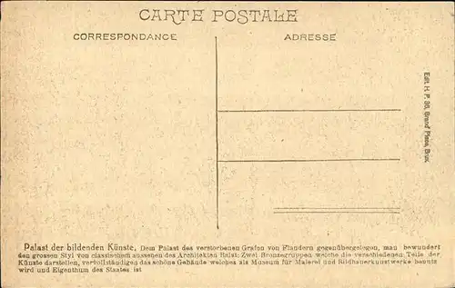 aw00843 Bruxelles Bruessel Palais des Beaux Arts Kategorie.  Alte Ansichtskarten