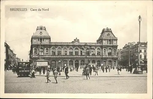 aw01047 Bruxelles Bruessel Gare du Nord Kategorie.  Alte Ansichtskarten