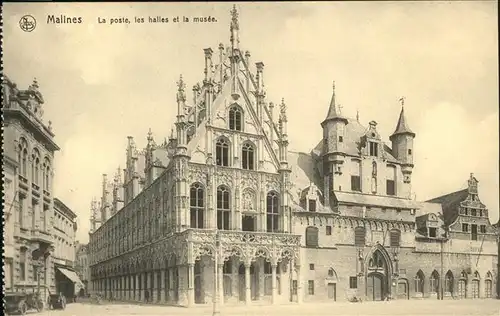 Malines Mechelen Flandre LLa Poste, les halles et la musee / Mechelen /Antwerpen