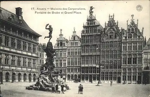 Anvers Antwerpen Maisons des Corporations Grand Place Feldpost