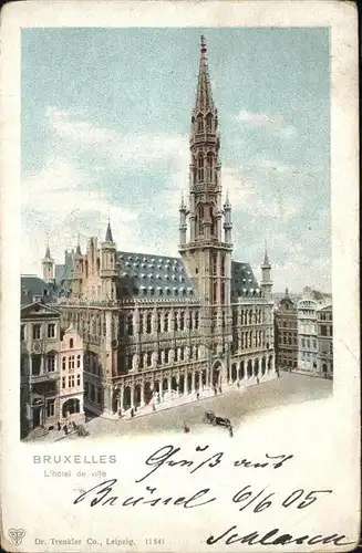 aw01276 Bruxelles Bruessel hotel de ville Kategorie.  Alte Ansichtskarten