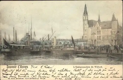 aw01982 Anvers Antwerpen Embarquadere du Wilford Kategorie.  Alte Ansichtskarten