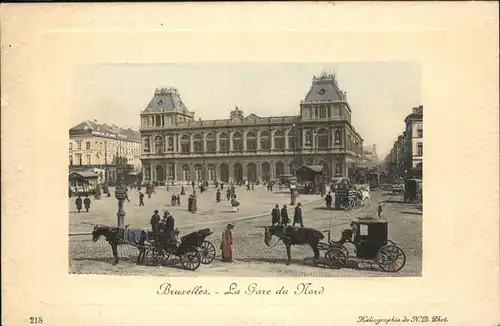 aw01987 Bruxelles Bruessel Gare du Nord Kategorie.  Alte Ansichtskarten