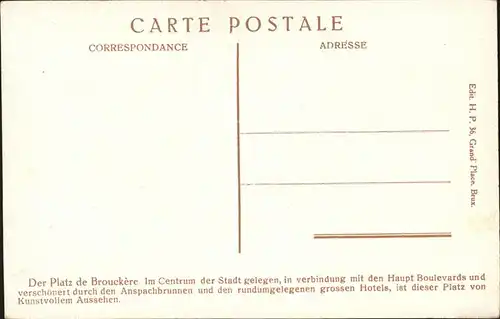 aw01993 Bruxelles Bruessel Place de Brouckère Kategorie.  Alte Ansichtskarten