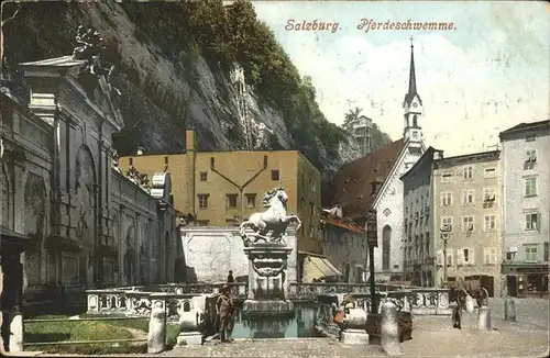 Salzburg Pferdeschwemme Brunnen