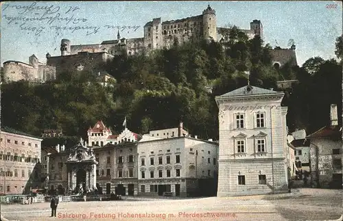 Salzburg Festung Hohensalzburg Pferdeschwemme