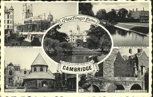 Cambridge Cambridgeshire St Johns College Bridge Church St Marys Market Hill / Cambridge /Cambridgeshire CC