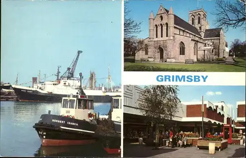 Grimsby Fish Docks St Jamse Church Schiffe 