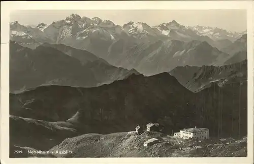 Nebelhorn Ausblick gegen Widderstein und Biberkopf