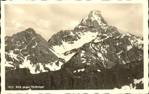 Nebelhorn Blick gegen Hochvogel und Fuchskarspitze