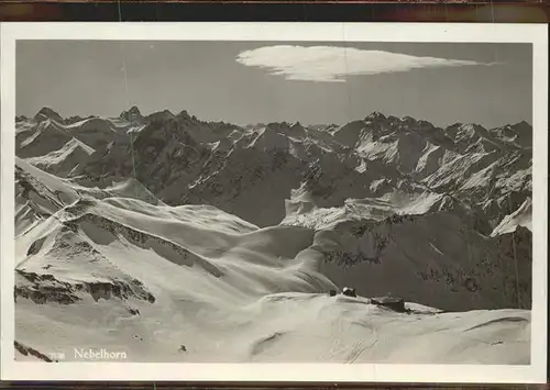 Nebelhorn Blick vom Nebelhorn gegen Maedelegabelgruppe