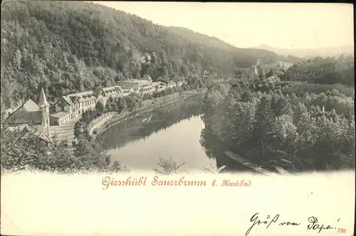 Giesshuebl Sauerbrunn Tschechien Gesamtansicht Kat. Kyselka