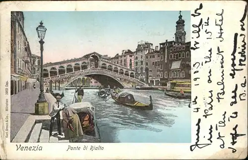 Venezia Ponte di Rialto Schiff x