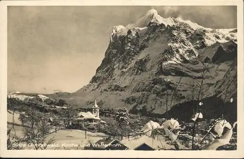 Grindelwald Kirche Wetterhorn / Grindelwald /Bz. Interlaken