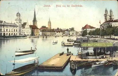 Zuerich Quaibruecke Schiff / Zuerich /Bz. Zuerich City