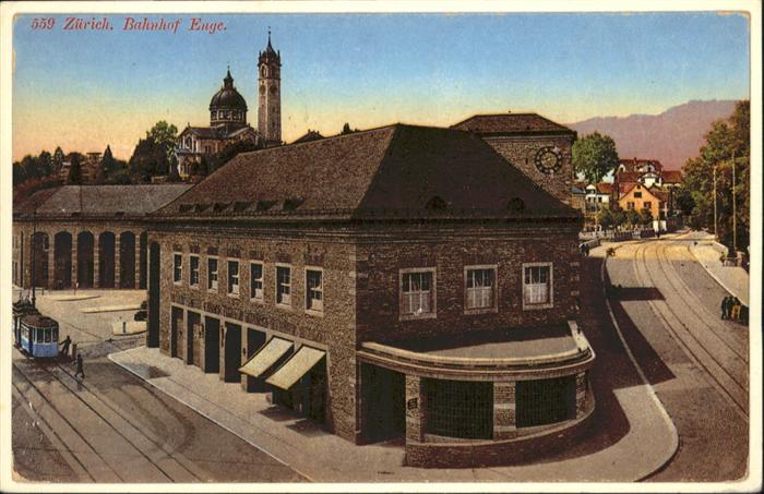 Zuerich Bahnhof Enge Strassenbahn /.. | Ansichtskarten günstig