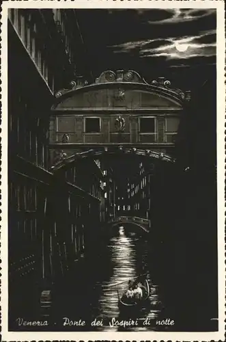 Venezia Venedig Ponte dei Sospiri di notte /  /