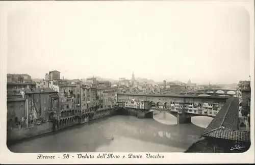 Firenze Toscana Veduta dell`Arno Ponte Vecchio / Firenze /