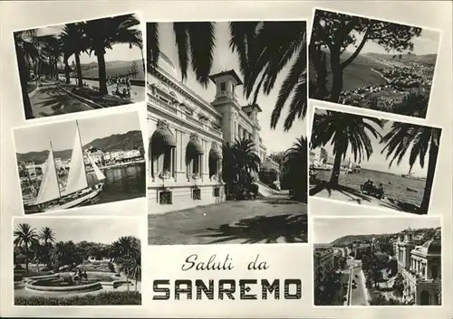 Sanremo Palmen Strand  / Italien /