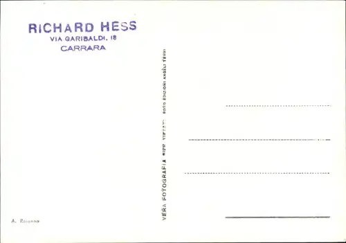 Carrara Richard Hess laut Stempel Bergarbeiter / Italien /