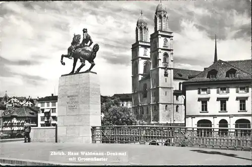 Zuerich Haus Waldmann Denkmal Grossmuenster / Zuerich /Bz. Zuerich City