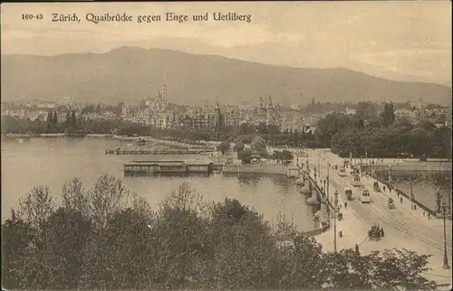Zuerich Quaibruecke Enge Uetlisberg  / Zuerich /Bz. Zuerich City
