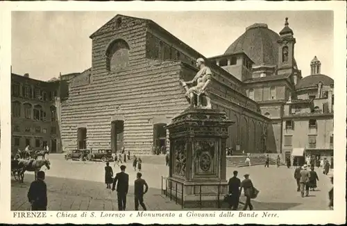 Firenze Toscana Chiesa S Lorenzo Monumento Giovanni dalle Bande Nere / Firenze /