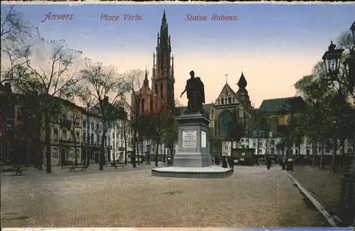 Anvers Antwerpen Place Verte Statue Rubens /  /